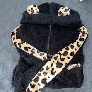 Leopard ears one piece pj